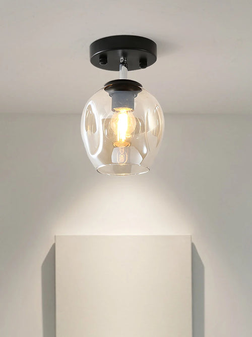 Nordic simple porch hall lamp entering the house, sun table lamp, modern simple corridor lamp, sky lantern, small ceiling lamp - vue 4 sur 11