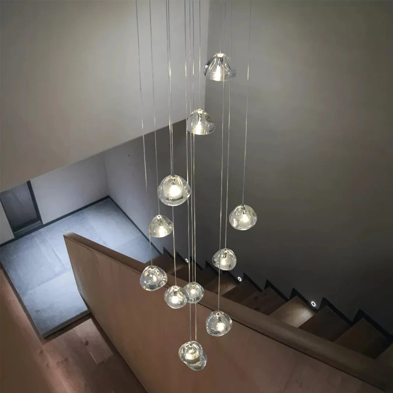 lustre led moderne en cristal design élégant pour espaces raffinés - vue 4 sur 15