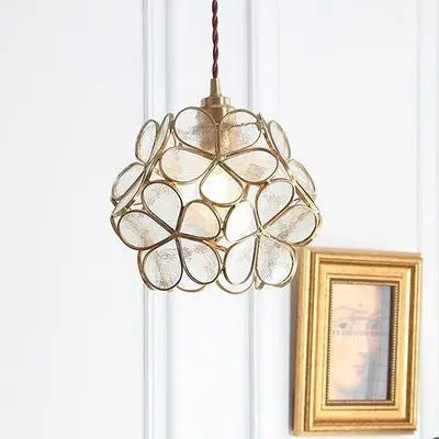 lampe en verre nordique ins chaude avec cuivre - vue 10 sur 10