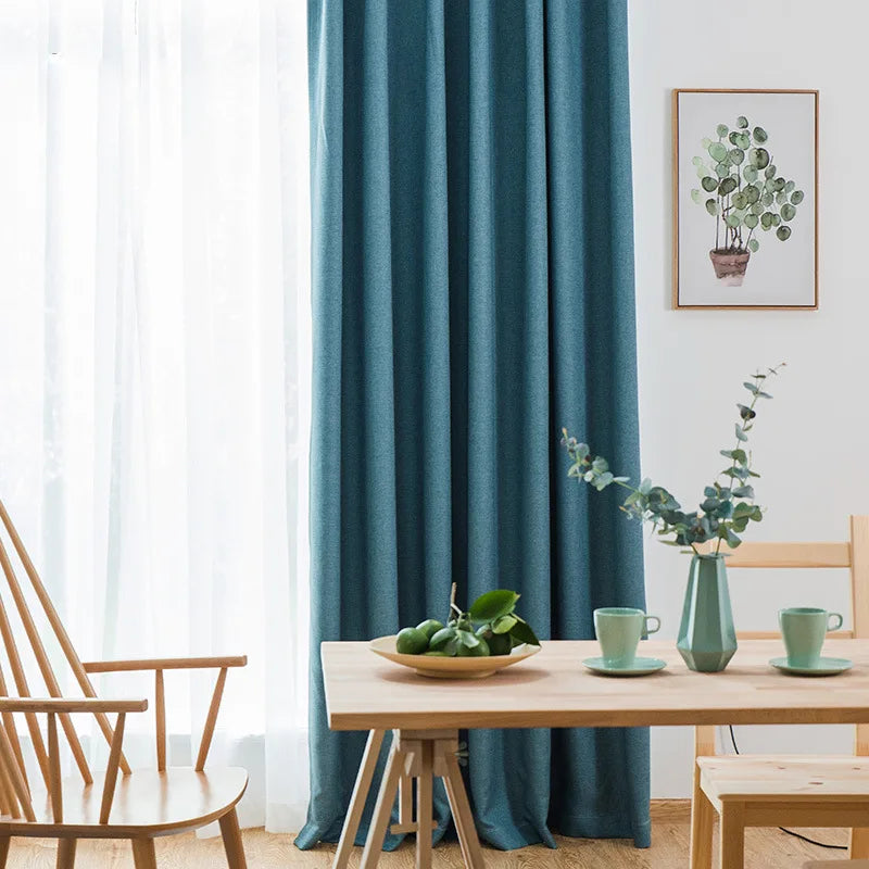 Rideau occultant épais moderne pour salon chambre - vue 3 sur 12