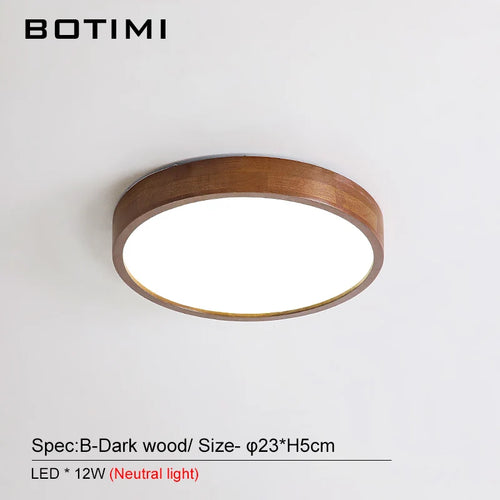 Plafonnier rond japonais en bois naturel - vue 9 sur 9