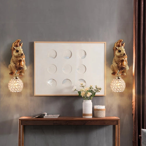 applique murale créative écureuil hibou pour chambre enfant - vue 4 sur 11