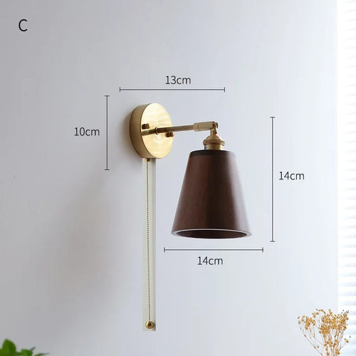 IWHD – applique murale en bois avec chaîne à tirer
