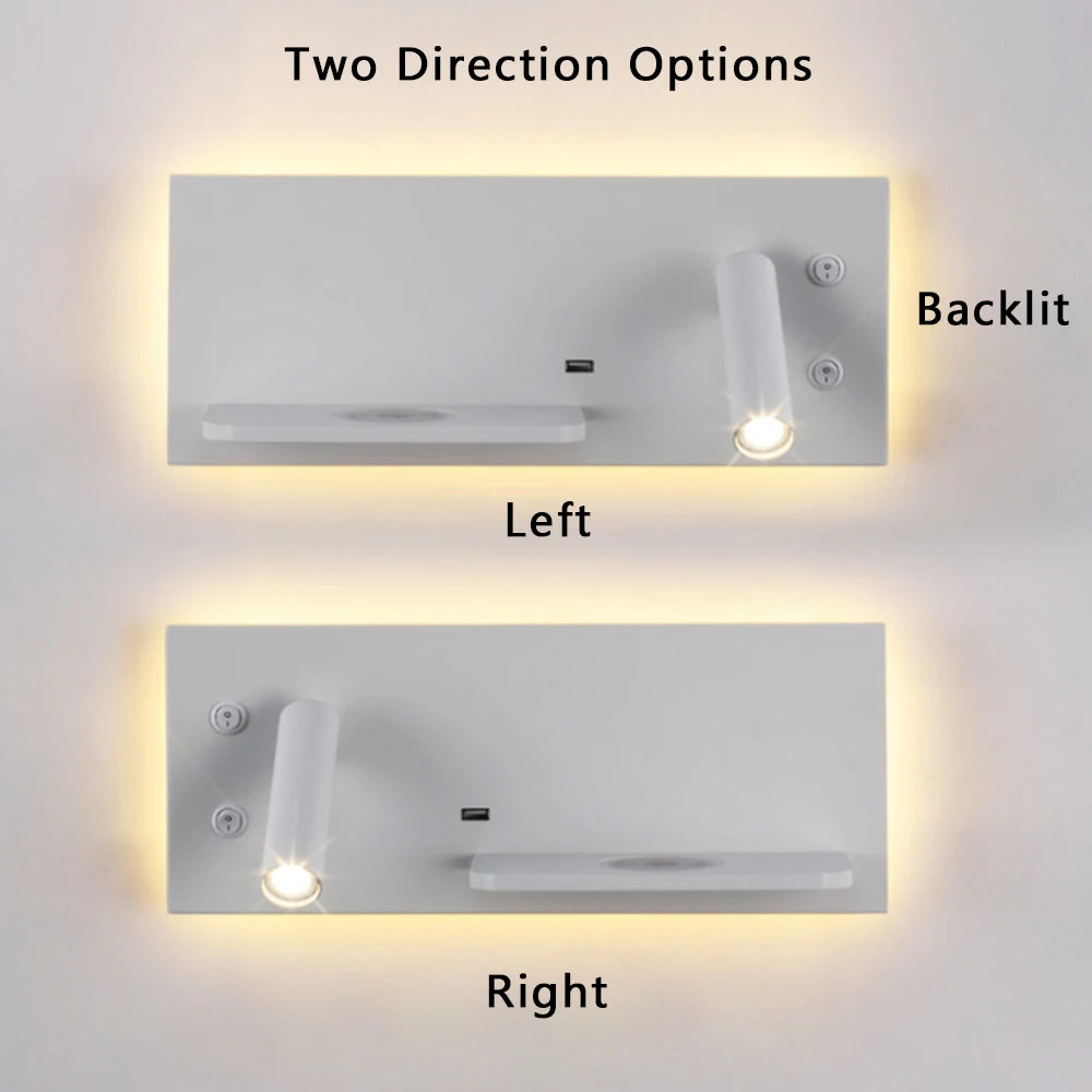 lampe de lecture led sandiy avec chargeur usb et sans fil - vue 4 sur 14