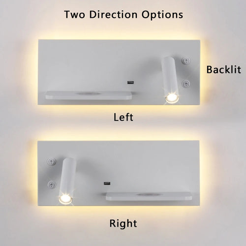 lampe de lecture led sandiy avec chargeur usb et sans fil - vue 4 sur 14