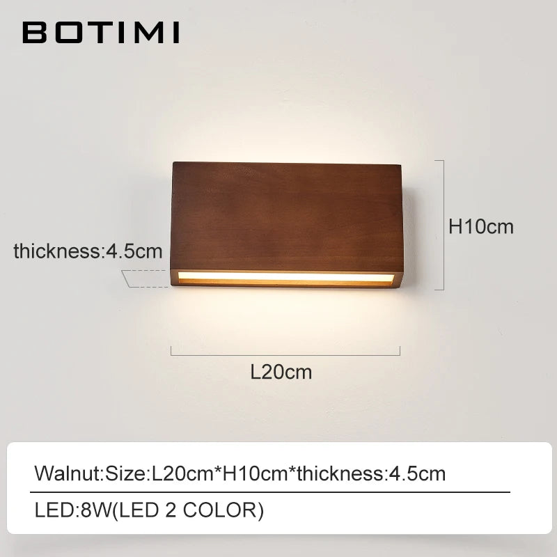 Applique murale LED en bois naturel marron - vue 8 sur 8