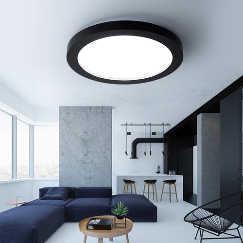 plafonnier led moderne à intensité variable en fer pour intérieur - vue 4 sur 6