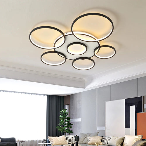 lustre led moderne en bois et aluminium pour éclairage intérieur - vue 5 sur 18