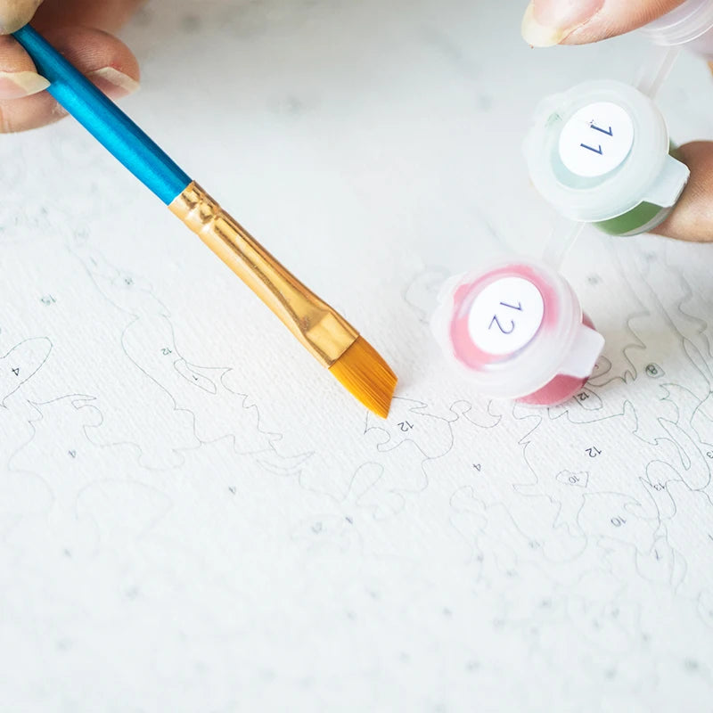 kit de peinture par numéros vase romantique pour décoration intérieur - vue 4 sur 7