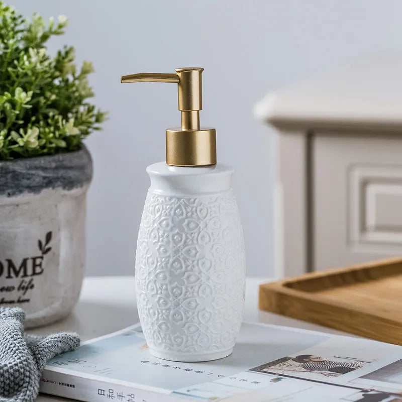 distributeurs de savon liquide en céramique pour salle de bain cadeau - vue 4 sur 11