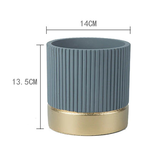 moule en silicone pour pot de fleurs en béton fait maison - vue 11 sur 14