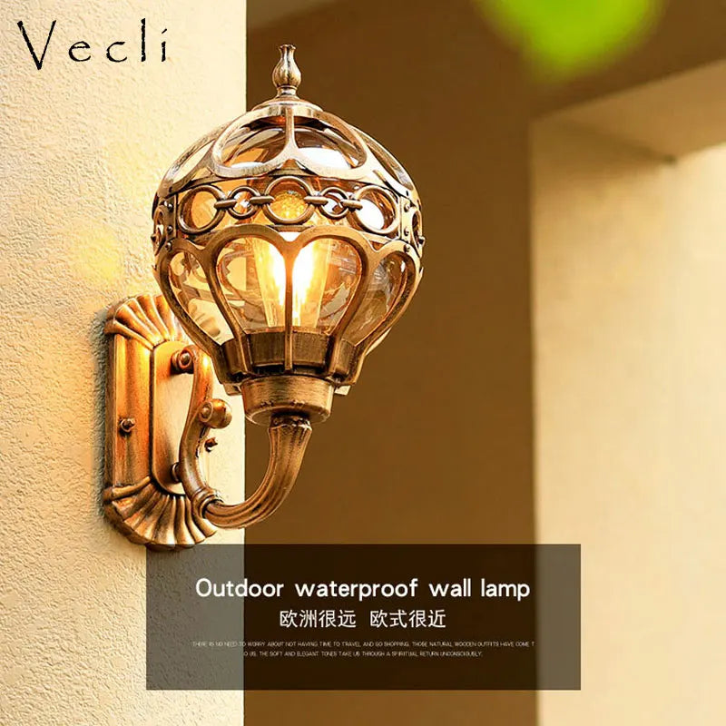 Applique murale étanche extérieure rétro extérieur intérieur Villa jardin lampe de jardin extérieur mur allée couloir balcon décoration - vue 3 sur 8