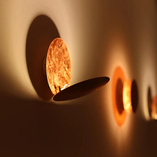 Applique LED ronde or cuivre moon eclipse - vue 5 sur 11