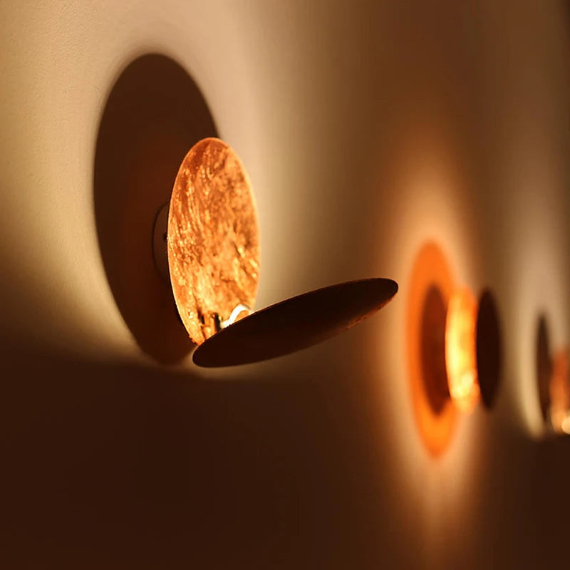 Applique LED ronde or cuivre moon eclipse - vue 5 sur 11