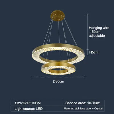 lustre en cristal de luxe style nordique moderne - vue 11 sur 12