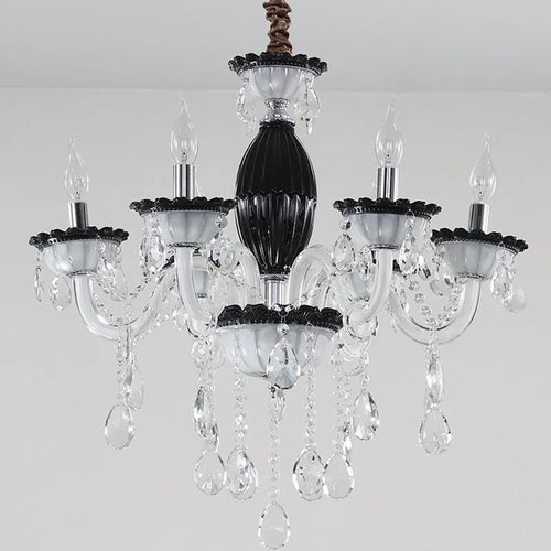 lustre moderne en cristal pour décoration intérieure lumineuse - vue 6 sur 6