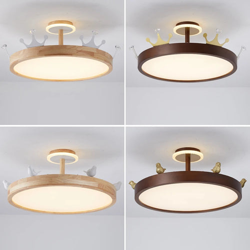 lustre nordique créatif couronne oiseau pour chambre enfants - vue 3 sur 14