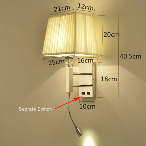 applique murale led moderne en acier inoxydable pour décoration intérieure