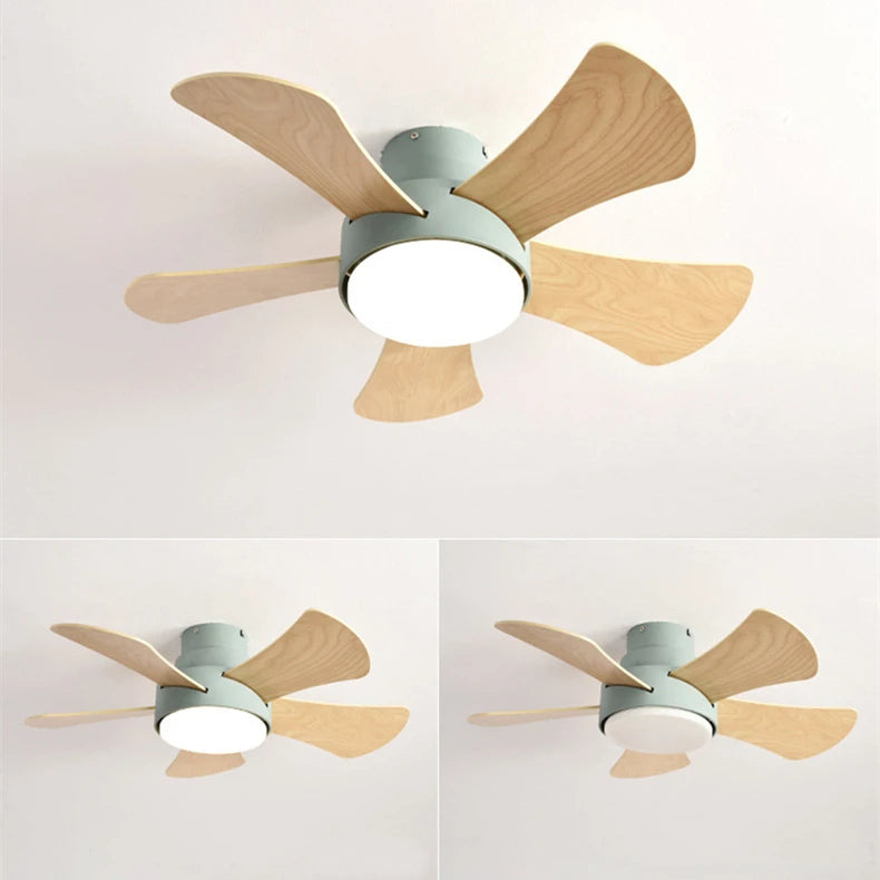 Ventilateur silencieux DC plafonnier ventilateurs de Loft avec lumière LED et lampes modernes à distance pour salon ventilateur de Hall lumières éclairage en bois - vue 9 sur 9