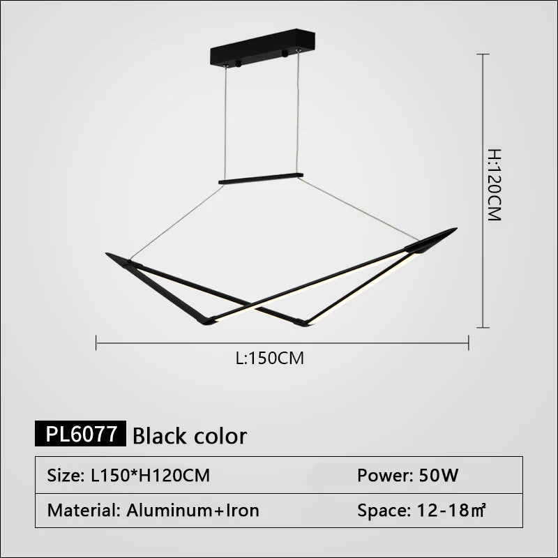 suspension led moderne dimmable pour un éclairage élégant - vue 15 sur 15