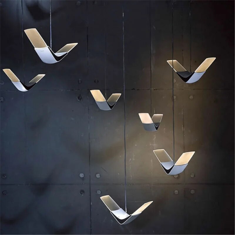 Suspension LED volantes modernes pour salle à manger - vue 5 sur 10