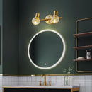 lampe frontale à led en cristal design moderne pour salle de bain