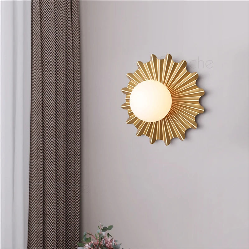 appliques murales solaires led modernes en fer nordique décoratives - vue 1 sur 7