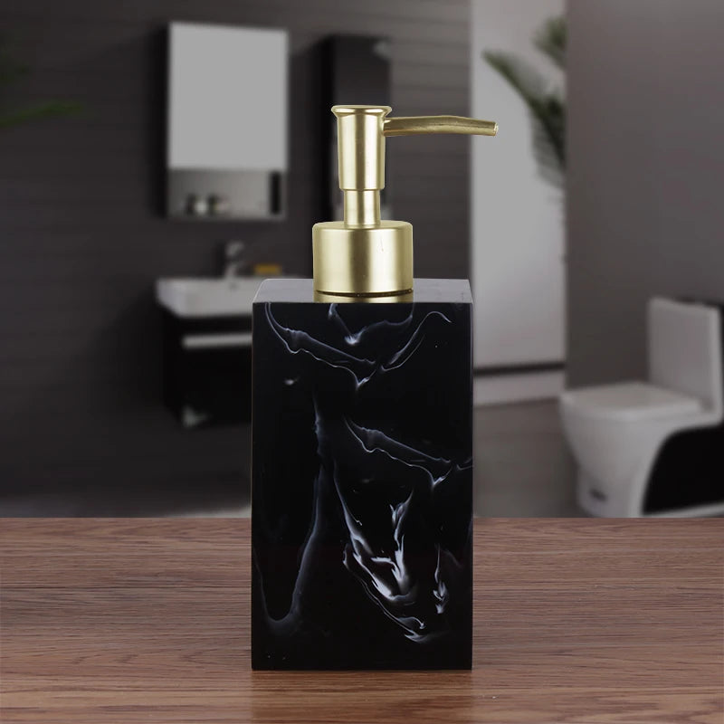 accessoires nordiques distributeur désinfectant et shampoing imitation marbre - vue 8 sur 10