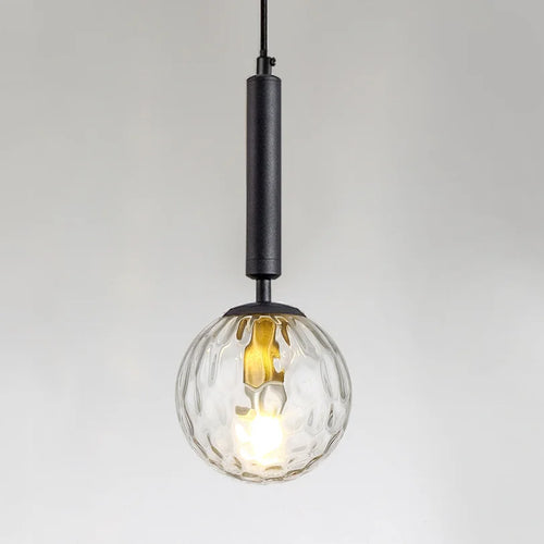 lustre moderne en verre pour bar et restaurant led - vue 3 sur 10
