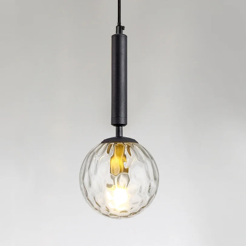 lustre moderne en verre pour bar et restaurant led - vue 3 sur 10