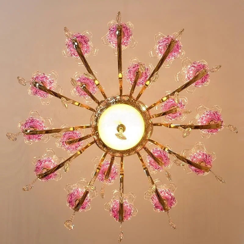 lustre de luxe en cristaux pour décoration élégante créative - vue 6 sur 21