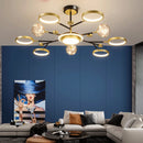 lustre nordique moderne en fer éclairage étoilé décoration créative
