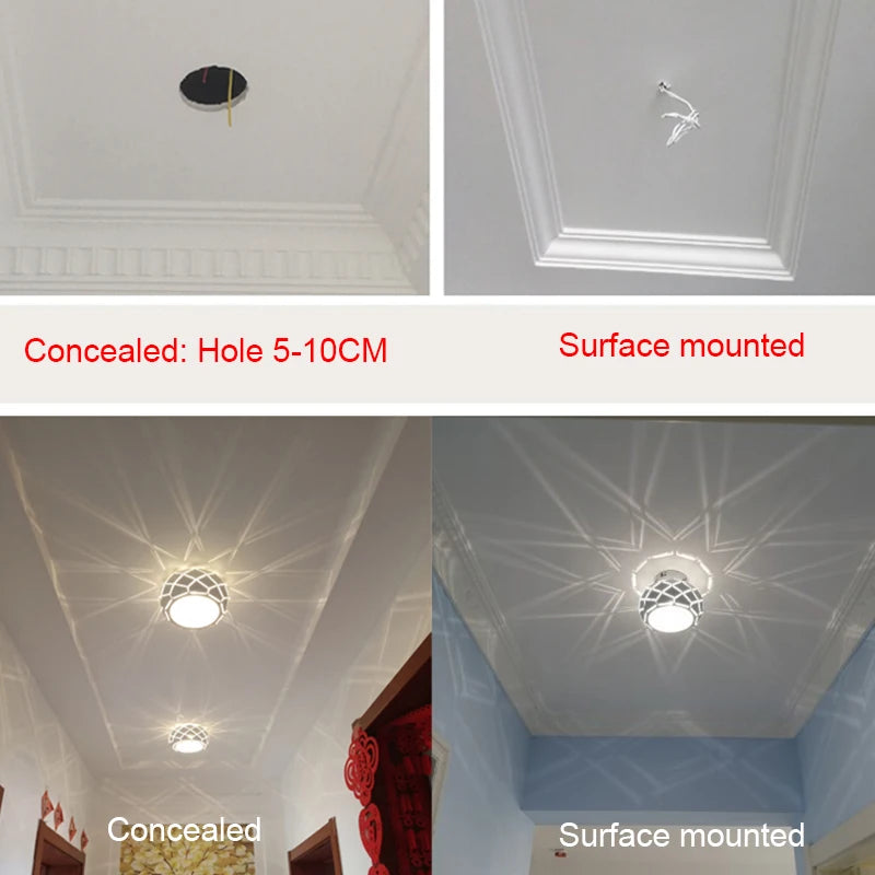 Plafonnier LED moderne simplicité 5W 12W - vue 6 sur 18