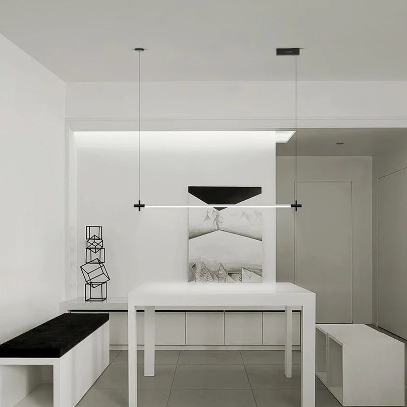 suspension led style minimaliste pour table à manger - vue 3 sur 7