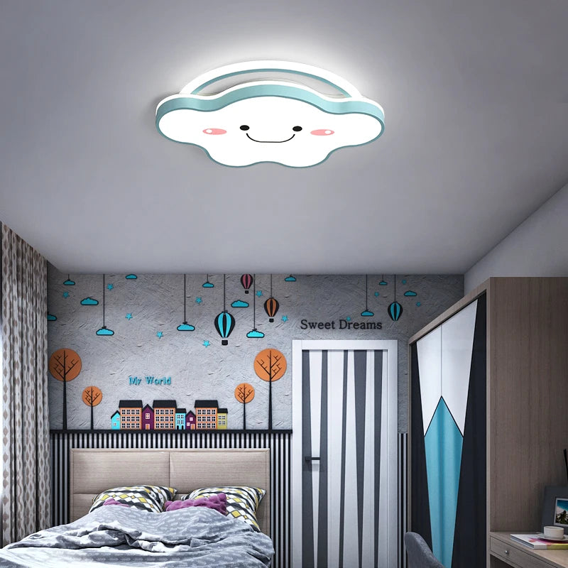 plafonnier led nordique design moderne pour chambre enfants et étudiants - vue 5 sur 12