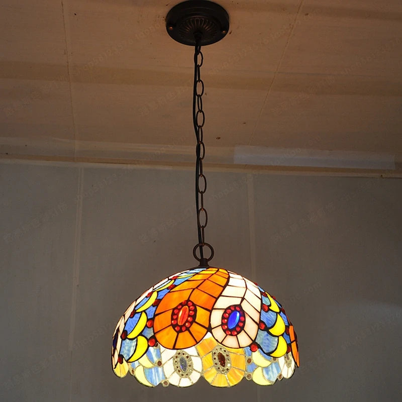 lustre en lucite style tiffany pour intérieur chic - vue 3 sur 6