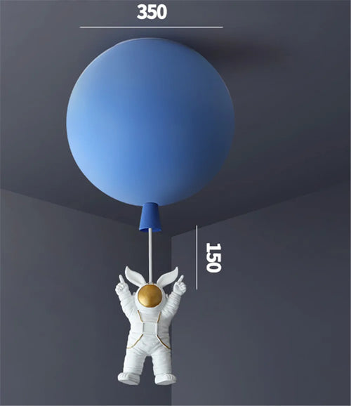 plafonnier led nordique avec astronaute et ballons pour enfants - vue 15 sur 28