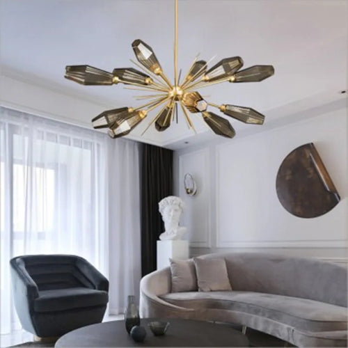 lustre créatif en verre design moderne et artistique - vue 2 sur 8