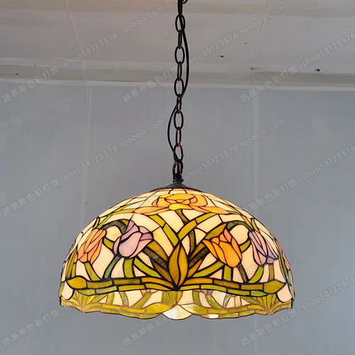 lustre en verre style antique pour restaurant et café - vue 5 sur 6