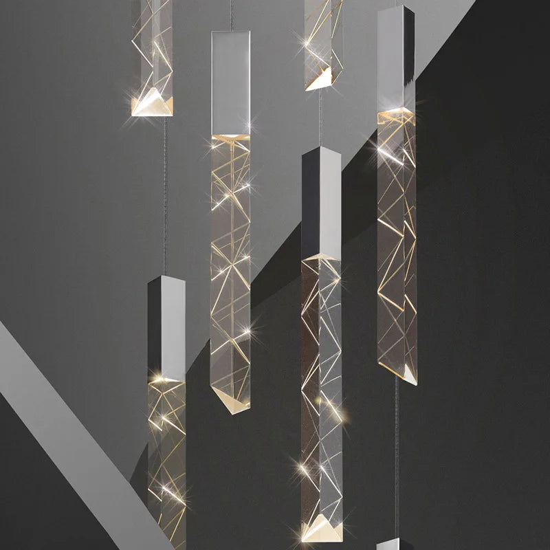 lustre moderne en cristal pour décoration intérieure élégante - vue 5 sur 15