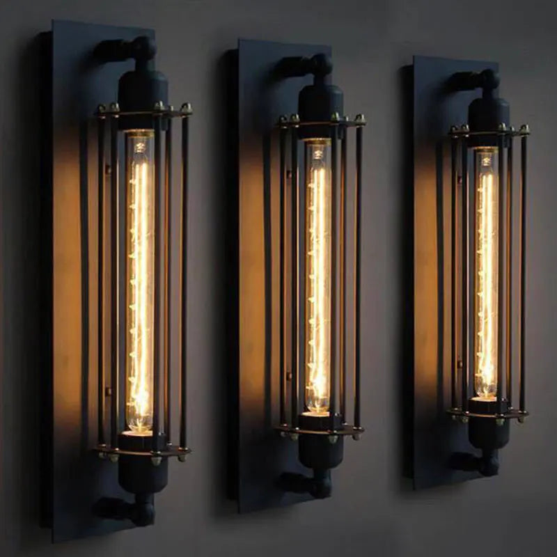 applique murale rétro américaine led pour balcon restaurant café - vue 5 sur 7