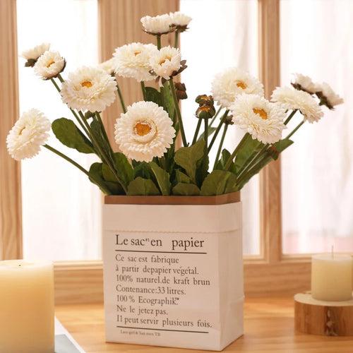 fleurs de calendula artificielles pour décoration de mariage et fête - vue 4 sur 12