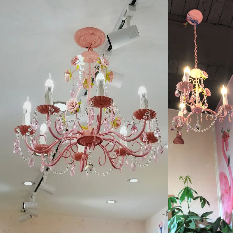 lustre moderne en cristal pour mariage et restaurant - vue 5 sur 14