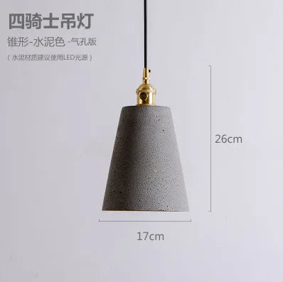 suspension industrielle en ciment pour table et bar - vue 24 sur 23