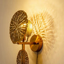 applique murale luxe feuille lotus décorative moderne pour salon et hôtel