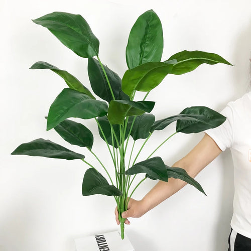 plantes artificielles strelitzia et monstera pour décoration tropicale - vue 13 sur 12