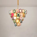 lustre design moderne en agate colorée pour intérieur