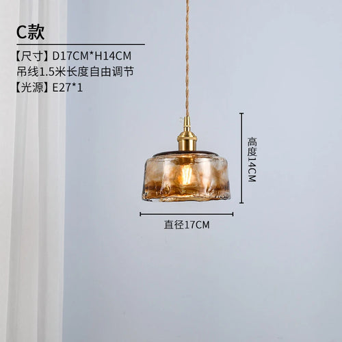 suspension en verre rétro style industriel pour intérieur décoratif - vue 10 sur 11