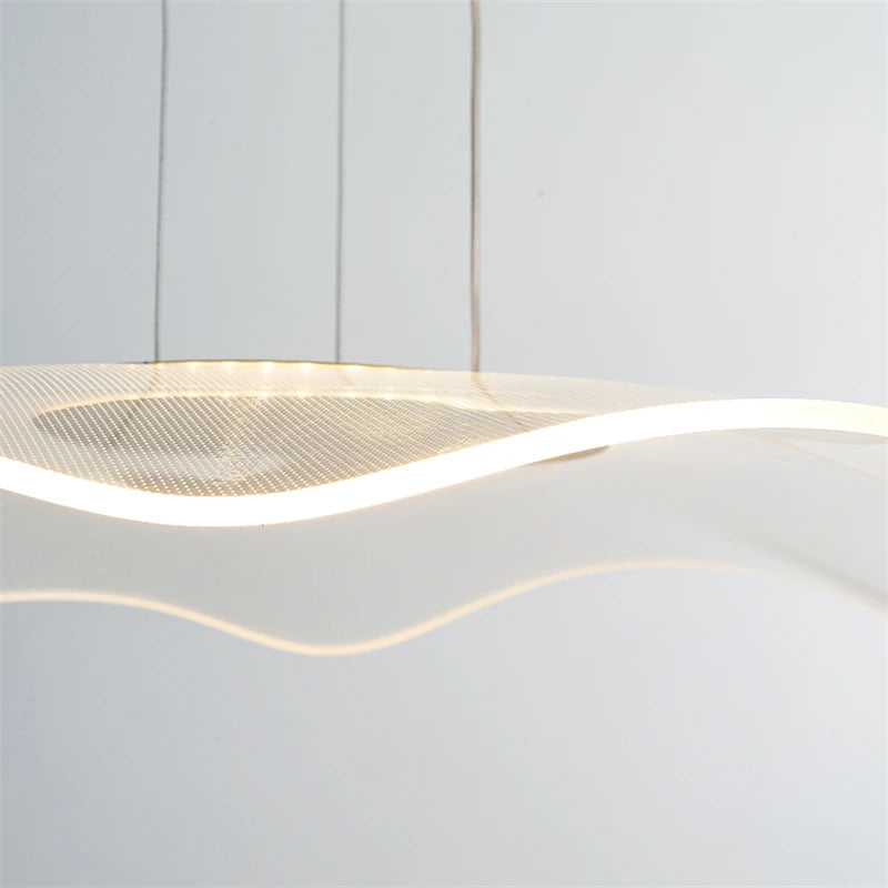 lampe led simple moderne lustre nordique feuille de lotus gradation - vue 3 sur 8