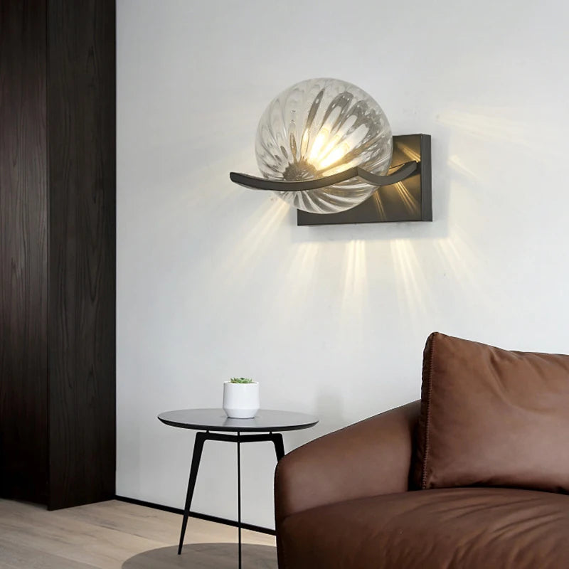 applique murale modernes simples en verre et métal - vue 4 sur 11